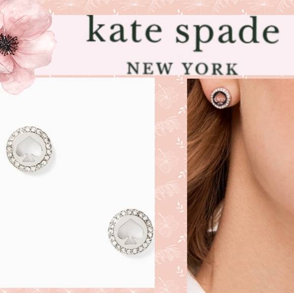 New Adorable Kate Spade Halo Spade Studs